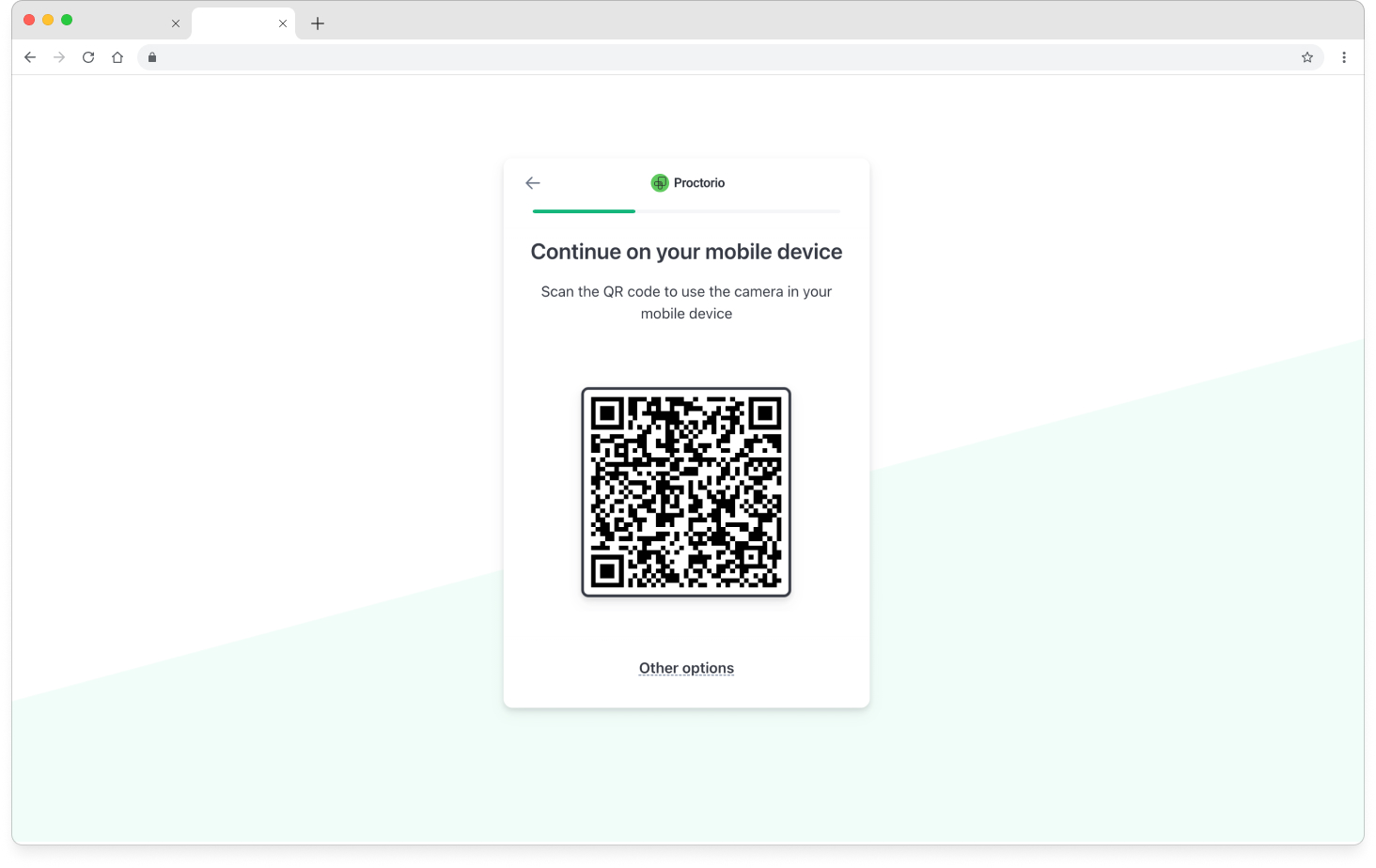 Continue on your mobile device: scan the QR code to use the camera on your phone for secure ID capture.